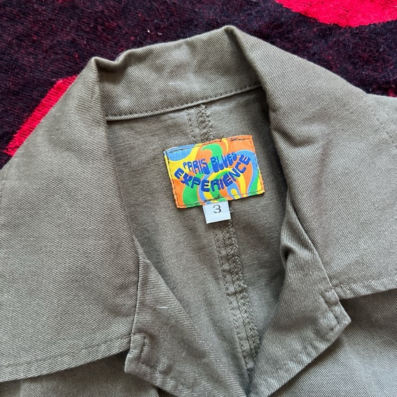 Vintage 90s Paris blues army green sleeveless bodycon dress XS-S - Picture 3 of 7